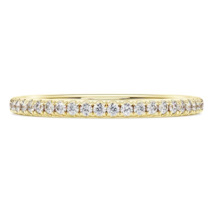 Eternity-Ring mit im Labor gezüchteten Diamanten, 0,2 Karat insgesamt, runde Form, 14 Karat Gelbgold Eternity-Ring mit im Labor gezüchteten Diamanten, 0,2 Karat insgesamt, runde Form, 14 Karat Gelbgold