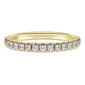 Eternity-Ring mit im Labor gezüchteten Diamanten, 0,4 Karat insgesamt, runde Form, 14-karätiges Gelbgold Eternity-Ring mit im Labor gezüchteten Diamanten, 0,4 Karat insgesamt, runde Form, 14-karätiges Gelbgold