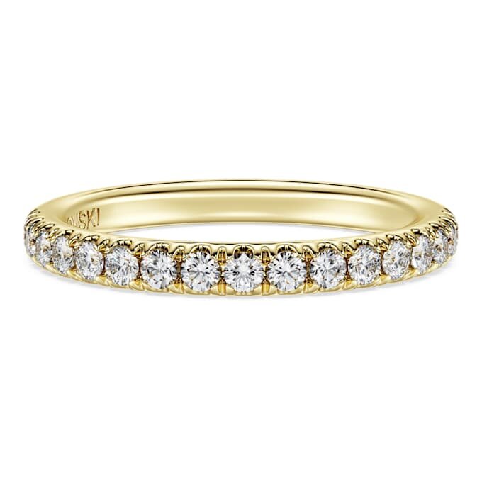 Eternity-Ring mit im Labor gezüchteten Diamanten, 0,4 Karat insgesamt, runde Form, 14-karätiges Gelbgold Eternity-Ring mit im Labor gezüchteten Diamanten, 0,4 Karat insgesamt, runde Form, 14-karätiges Gelbgold