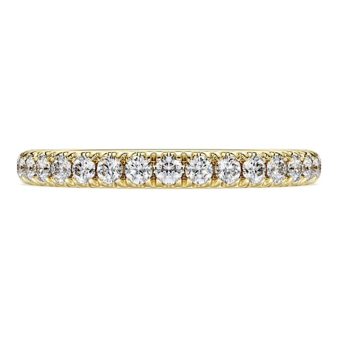 Eternity-Ring mit im Labor gezüchteten Diamanten, 0,4 Karat insgesamt, runde Form, 14-karätiges Gelbgold Eternity-Ring mit im Labor gezüchteten Diamanten, 0,4 Karat insgesamt, runde Form, 14-karätiges Gelbgold