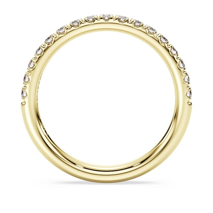 Eternity-Ring mit im Labor gezüchteten Diamanten, 0,4 Karat insgesamt, runde Form, 14-karätiges Gelbgold Eternity-Ring mit im Labor gezüchteten Diamanten, 0,4 Karat insgesamt, runde Form, 14-karätiges Gelbgold