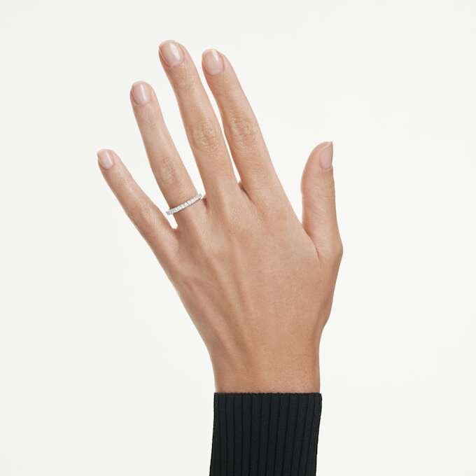 Eternity-Ring mit im Labor gezüchteten Diamanten, 0,4 Karat insgesamt, runde Form, 14K Weißgold Eternity-Ring mit im Labor gezüchteten Diamanten, 0,4 Karat insgesamt, runde Form, 14K Weißgold
