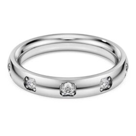 Eternity-Ring mit im Labor gezüchteten Diamanten, 0,5 Karat insgesamt, runde Form, 14-karätiges Weißgold Eternity-Ring mit im Labor gezüchteten Diamanten, 0,5 Karat insgesamt, runde Form, 14-karätiges Weißgold