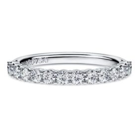 Eternity-Ring mit im Labor gezüchteten Diamanten, 0,5 Karat insgesamt, runde Form, 14-karätiges Weißgold Eternity-Ring mit im Labor gezüchteten Diamanten, 0,5 Karat insgesamt, runde Form, 14-karätiges Weißgold