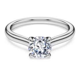 Eternity-Ringe mit im Labor gezüchteten Diamanten, 1 Karat insgesamt, runde Form, 14 Karat Weißgold Eternity-Ringe mit im Labor gezüchteten Diamanten, 1 Karat insgesamt, runde Form, 14 Karat Weißgold