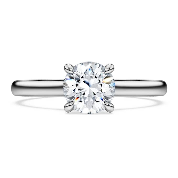 Eternity-Ringe mit im Labor gezüchteten Diamanten, 1 Karat insgesamt, runde Form, 14 Karat Weißgold Eternity-Ringe mit im Labor gezüchteten Diamanten, 1 Karat insgesamt, runde Form, 14 Karat Weißgold