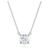 Eternity-Solitaire-Anhänger mit im Labor gezüchteten Diamanten, 1 Karat insgesamt, runde Form, 14-karätiges Weißgold Eternity-Solitaire-Anhänger mit im Labor gezüchteten Diamanten, 1 Karat insgesamt, runde Form, 14-karätiges Weißgold