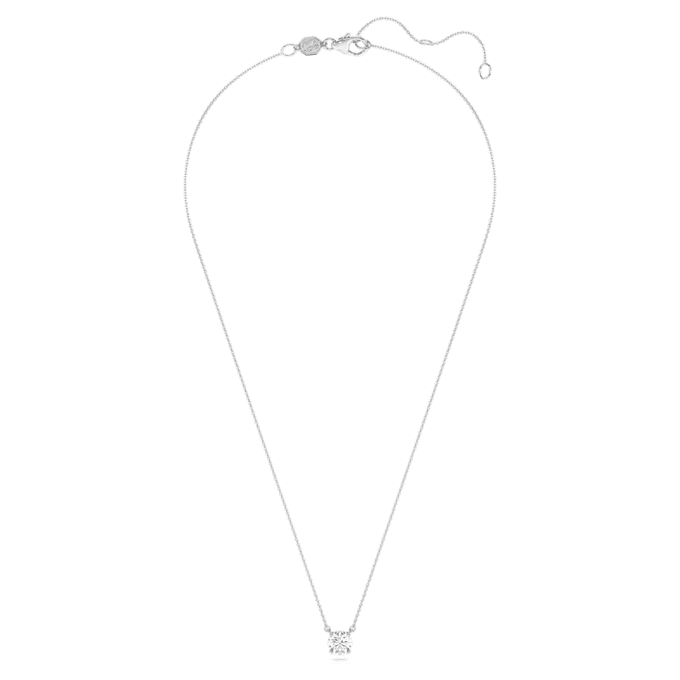 Eternity-Solitaire-Anhänger mit im Labor gezüchteten Diamanten, 1 Karat insgesamt, runde Form, 14-karätiges Weißgold Eternity-Solitaire-Anhänger mit im Labor gezüchteten Diamanten, 1 Karat insgesamt, runde Form, 14-karätiges Weißgold