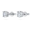 Eternity Solitaire-Ohrringe mit im Labor gezüchteten Diamanten, 1 Karat insgesamt, runde Form, 14K Weißgold Eternity Solitaire-Ohrringe mit im Labor gezüchteten Diamanten, 1 Karat insgesamt, runde Form, 14K Weißgold