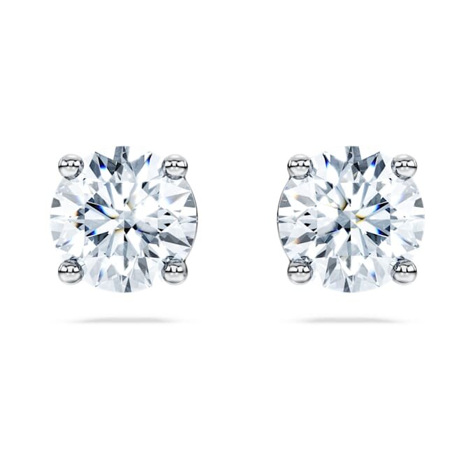 Eternity Solitaire-Ohrringe mit im Labor gezüchteten Diamanten, 2 Karat insgesamt, runde Form, 14-karätiges Weißgold Eternity Solitaire-Ohrringe mit im Labor gezüchteten Diamanten, 2 Karat insgesamt, runde Form, 14-karätiges Weißgold