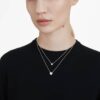 Eternity-Solitär-Anhänger mit im Labor gezüchteten Diamanten, 2 Karat insgesamt, runde Form, 14-karätiges Weißgold Eternity-Solitär-Anhänger mit im Labor gezüchteten Diamanten, 2 Karat insgesamt, runde Form, 14-karätiges Weißgold