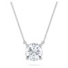 Eternity-Solitär-Anhänger mit im Labor gezüchteten Diamanten, 2 Karat insgesamt, runde Form, 14-karätiges Weißgold Eternity-Solitär-Anhänger mit im Labor gezüchteten Diamanten, 2 Karat insgesamt, runde Form, 14-karätiges Weißgold
