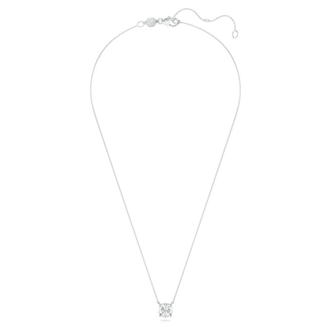 Eternity-Solitär-Anhänger mit im Labor gezüchteten Diamanten, 2 Karat insgesamt, runde Form, 14-karätiges Weißgold Eternity-Solitär-Anhänger mit im Labor gezüchteten Diamanten, 2 Karat insgesamt, runde Form, 14-karätiges Weißgold
