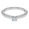Eternity-Solitärring mit im Labor gezüchteten Diamanten, 0,25 Karat insgesamt, runde Form, Sterlingsilber Eternity-Solitärring mit im Labor gezüchteten Diamanten, 0,25 Karat insgesamt, runde Form, Sterlingsilber