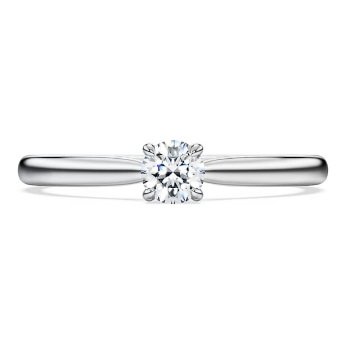 Eternity-Solitärring mit im Labor gezüchteten Diamanten, 0,25 Karat insgesamt, runde Form, Sterlingsilber Eternity-Solitärring mit im Labor gezüchteten Diamanten, 0,25 Karat insgesamt, runde Form, Sterlingsilber