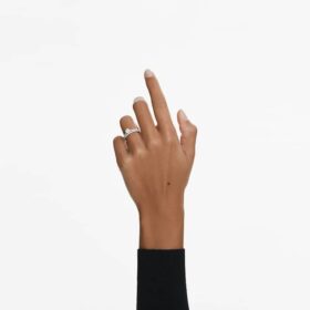 Eternity-Solitärring mit im Labor gezüchteten Diamanten, 0,7 Karat insgesamt, runde Form, 14 Karat Weißgold Eternity-Solitärring mit im Labor gezüchteten Diamanten, 0,7 Karat insgesamt, runde Form, 14 Karat Weißgold