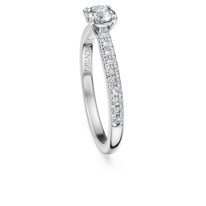 Eternity-Solitärring mit im Labor gezüchteten Diamanten, 0,7 Karat insgesamt, runde Form, 14 Karat Weißgold Eternity-Solitärring mit im Labor gezüchteten Diamanten, 0,7 Karat insgesamt, runde Form, 14 Karat Weißgold