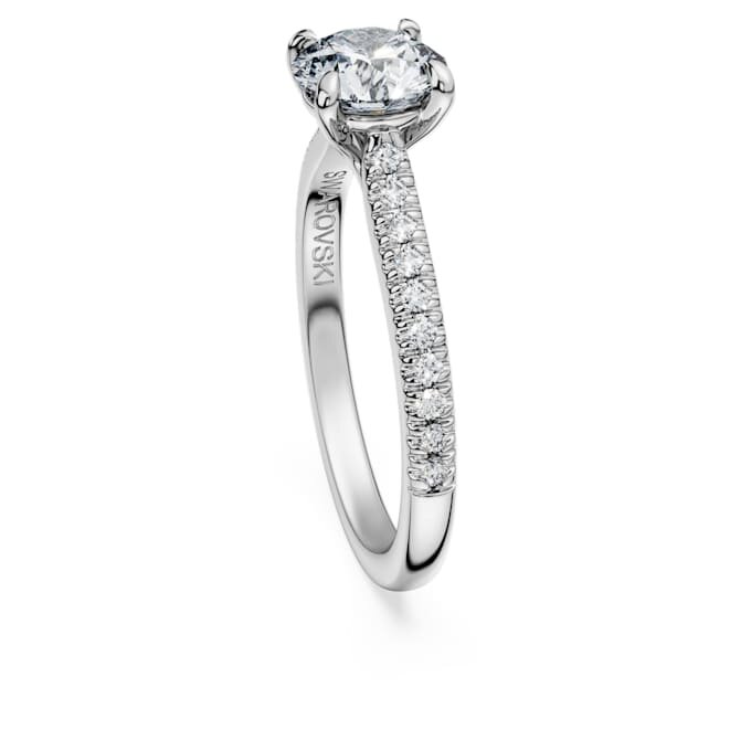 Eternity-Solitärring mit im Labor gezüchteten Diamanten, 1,2 Karat insgesamt, runde Form, 14 Karat Weißgold Eternity-Solitärring mit im Labor gezüchteten Diamanten, 1,2 Karat insgesamt, runde Form, 14 Karat Weißgold