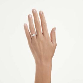 Eternity-Solitärring mit im Labor gezüchteten Diamanten, 1 Karat insgesamt, Birnenform, 14-karätiges Weißgold Eternity-Solitärring mit im Labor gezüchteten Diamanten, 1 Karat insgesamt, Birnenform, 14-karätiges Weißgold