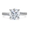 Eternity-Solitärring mit im Labor gezüchteten Diamanten, 2,25 Karat insgesamt, runde Form, 14 Karat Weißgold Eternity-Solitärring mit im Labor gezüchteten Diamanten, 2,25 Karat insgesamt, runde Form, 14 Karat Weißgold
