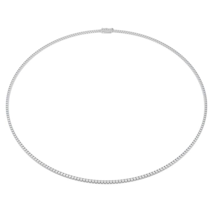 Eternity-Tennis-Halskette mit im Labor gezüchteten Diamanten, 3 Karat insgesamt, runde Form, 14 Karat Weißgold Eternity-Tennis-Halskette mit im Labor gezüchteten Diamanten, 3 Karat insgesamt, runde Form, 14 Karat Weißgold