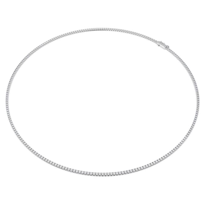 Eternity-Tennis-Halskette mit im Labor gezüchteten Diamanten, 3 Karat insgesamt, runde Form, 14 Karat Weißgold Eternity-Tennis-Halskette mit im Labor gezüchteten Diamanten, 3 Karat insgesamt, runde Form, 14 Karat Weißgold
