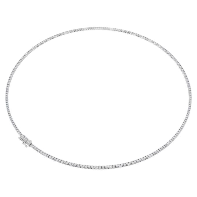 Eternity-Tennis-Halskette mit im Labor gezüchteten Diamanten, 3 Karat insgesamt, runde Form, 14 Karat Weißgold Eternity-Tennis-Halskette mit im Labor gezüchteten Diamanten, 3 Karat insgesamt, runde Form, 14 Karat Weißgold