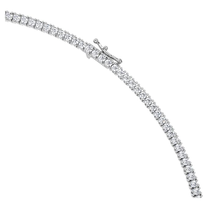 Eternity-Tennis-Halskette mit im Labor gezüchteten Diamanten, 7 Karat insgesamt, runde Form, 14 Karat Weißgold Eternity-Tennis-Halskette mit im Labor gezüchteten Diamanten, 7 Karat insgesamt, runde Form, 14 Karat Weißgold