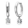 Eternity-Tropf-Ohrringe mit im Labor gezüchteten Diamanten, 0,7 Karat insgesamt, runde Form, 14 Karat Weißgold Eternity-Tropf-Ohrringe mit im Labor gezüchteten Diamanten, 0,7 Karat insgesamt, runde Form, 14 Karat Weißgold