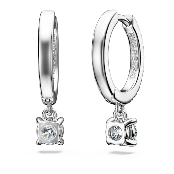 Eternity-Tropf-Ohrringe mit im Labor gezüchteten Diamanten, 0,7 Karat insgesamt, runde Form, 14 Karat Weißgold Eternity-Tropf-Ohrringe mit im Labor gezüchteten Diamanten, 0,7 Karat insgesamt, runde Form, 14 Karat Weißgold