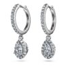 Eternity-Tropfenohrringe mit im Labor gezüchteten Diamanten, 1,25 Karat insgesamt, Birnenform, 14 Karat Weißgold Eternity-Tropfenohrringe mit im Labor gezüchteten Diamanten, 1,25 Karat insgesamt, Birnenform, 14 Karat Weißgold