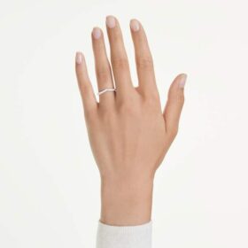 Eternity V-Band-Ring mit im Labor gezüchteten Diamanten, 0,25 Karat insgesamt, runde Form, 14-karätiges Weißgold Eternity V-Band-Ring mit im Labor gezüchteten Diamanten, 0,25 Karat insgesamt, runde Form, 14-karätiges Weißgold