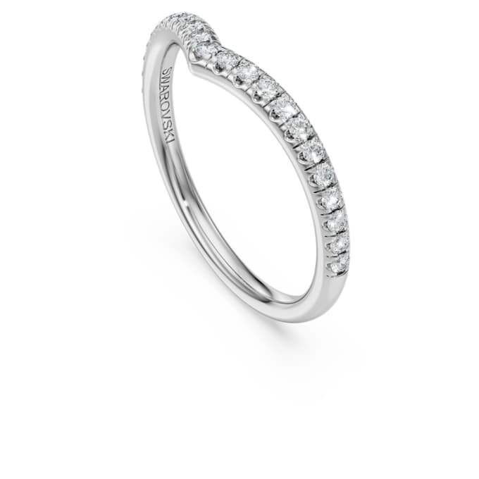 Eternity V-Band-Ring mit im Labor gezüchteten Diamanten, 0,25 Karat insgesamt, runde Form, 14-karätiges Weißgold Eternity V-Band-Ring mit im Labor gezüchteten Diamanten, 0,25 Karat insgesamt, runde Form, 14-karätiges Weißgold
