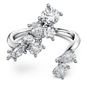 Galaxy-Bypass-Ring mit im Labor gezüchteten Diamanten, 1,25 Karat insgesamt, verschiedene Formen, 14-karätiges Weißgold Galaxy-Bypass-Ring mit im Labor gezüchteten Diamanten, 1,25 Karat insgesamt, verschiedene Formen, 14-karätiges Weißgold