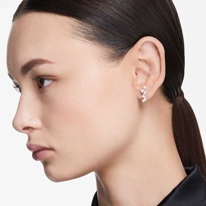 Galaxy-Ohrklemmen mit im Labor gezüchteten Diamanten, 1,25 Karat insgesamt, verschiedene Formen, 14 Karat Weißgold Galaxy-Ohrklemmen mit im Labor gezüchteten Diamanten, 1,25 Karat insgesamt, verschiedene Formen, 14 Karat Weißgold