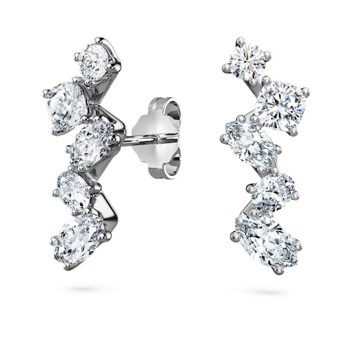 Galaxy-Ohrklemmen mit im Labor gezüchteten Diamanten, 1,25 Karat insgesamt, verschiedene Formen, 14 Karat Weißgold Galaxy-Ohrklemmen mit im Labor gezüchteten Diamanten, 1,25 Karat insgesamt, verschiedene Formen, 14 Karat Weißgold