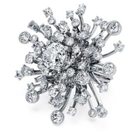 Galaxy-Ring mit im Labor gezüchteten Diamanten, 9,5 Karat insgesamt, verschiedene Formen, 18 Karat Weißgold Galaxy-Ring mit im Labor gezüchteten Diamanten, 9,5 Karat insgesamt, verschiedene Formen, 18 Karat Weißgold
