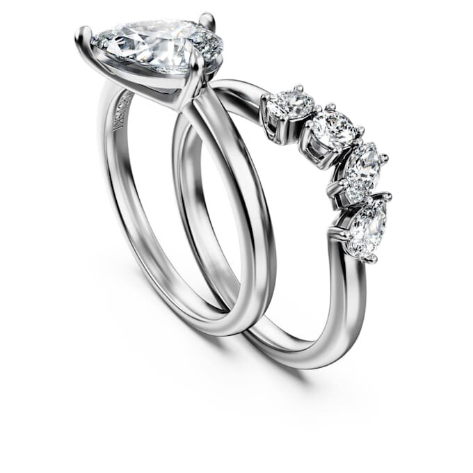 Galaxy-Ring-Set (2), im Labor gezüchtete Diamanten 1,4 Karat insgesamt, Birnenform, 14-karätiges Weißgold Galaxy-Ring-Set (2), im Labor gezüchtete Diamanten 1,4 Karat insgesamt, Birnenform, 14-karätiges Weißgold