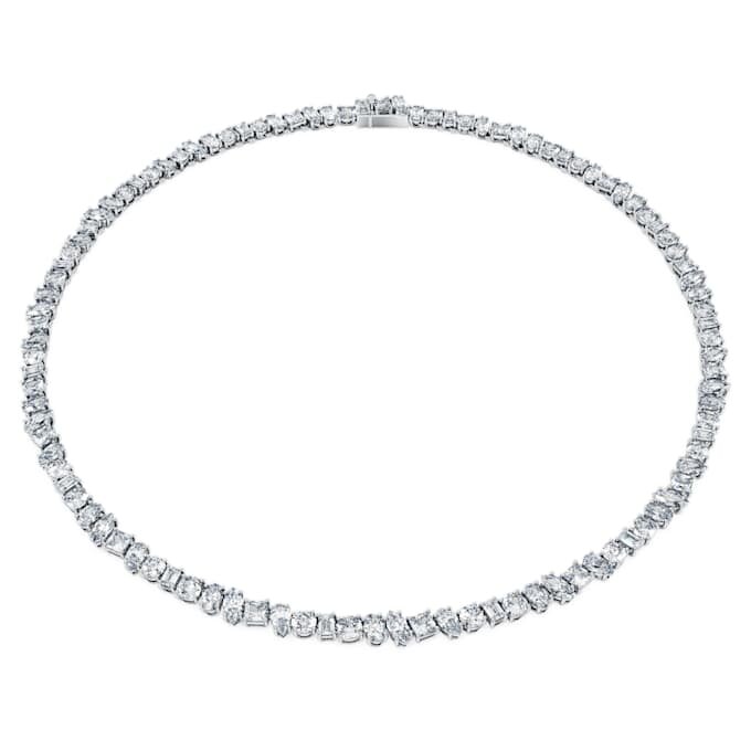 Galaxy-Tennis-Halskette mit im Labor gezüchteten Diamanten, 47,27 Karat insgesamt, gemischte Schliffformen, 18 Karat Weißgold Galaxy-Tennis-Halskette mit im Labor gezüchteten Diamanten, 47,27 Karat insgesamt, gemischte Schliffformen, 18 Karat Weißgold