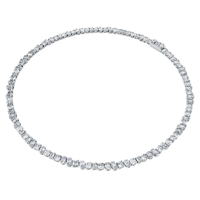 Galaxy-Tennis-Halskette mit im Labor gezüchteten Diamanten, 47,27 Karat insgesamt, gemischte Schliffformen, 18 Karat Weißgold Galaxy-Tennis-Halskette mit im Labor gezüchteten Diamanten, 47,27 Karat insgesamt, gemischte Schliffformen, 18 Karat Weißgold