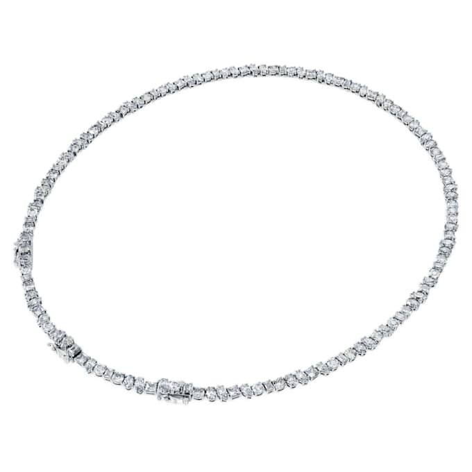 Galaxy-Tennis-Halskette mit im Labor gezüchteten Diamanten, 47,27 Karat insgesamt, gemischte Schliffformen, 18 Karat Weißgold Galaxy-Tennis-Halskette mit im Labor gezüchteten Diamanten, 47,27 Karat insgesamt, gemischte Schliffformen, 18 Karat Weißgold