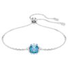 Geburtsstein-Armband mit quadratischem Schliff, Dezember, Blau, rhodiniert Geburtsstein-Armband mit quadratischem Schliff, Dezember, Blau, rhodiniert