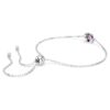 Geburtsstein-Armband mit quadratischem Schliff, Februar, violett, rhodiniert Geburtsstein-Armband mit quadratischem Schliff, Februar, violett, rhodiniert