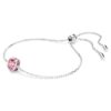 Geburtsstein-Armband mit quadratischem Schliff, Oktober, Rosa, rhodiniert Geburtsstein-Armband mit quadratischem Schliff, Oktober, Rosa, rhodiniert