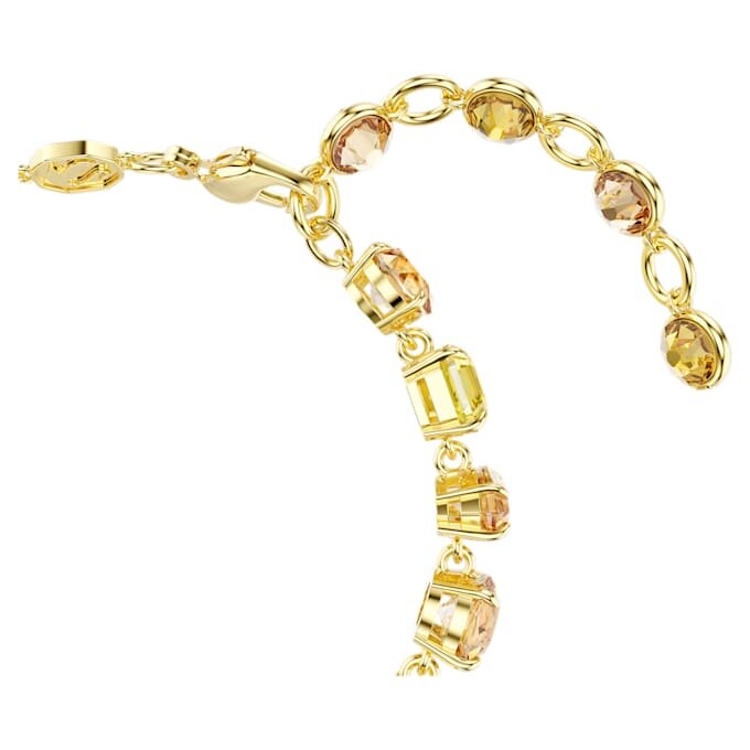 Gema-Armband mit gemischten Schliffen, gelb, vergoldet Gema-Armband mit gemischten Schliffen, gelb, vergoldet
