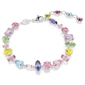 Gema-Armband mit gemischten Schliffen, mehrfarbig, rhodiniert Gema-Armband mit gemischten Schliffen, mehrfarbig, rhodiniert