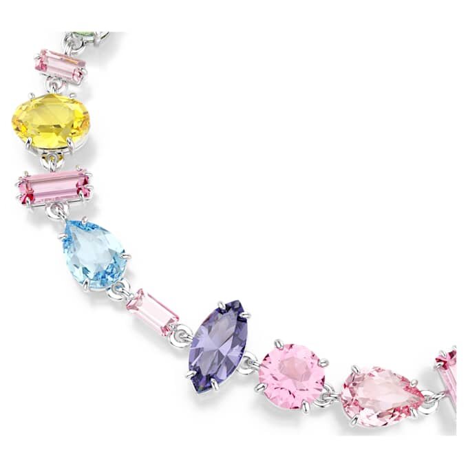 Gema-Armband mit gemischten Schliffen, mehrfarbig, rhodiniert Gema-Armband mit gemischten Schliffen, mehrfarbig, rhodiniert
