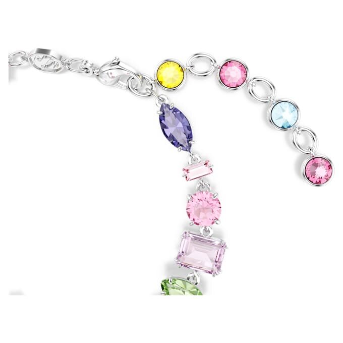 Gema-Armband mit gemischten Schliffen, mehrfarbig, rhodiniert Gema-Armband mit gemischten Schliffen, mehrfarbig, rhodiniert
