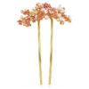Gema Haarspange Kristallperle, verschiedene Schliffe, Blume, Rosa, goldfarben plattiert Gema Haarspange Kristallperle, verschiedene Schliffe, Blume, Rosa, goldfarben plattiert