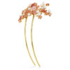 Gema Haarspange Kristallperle, verschiedene Schliffe, Blume, Rosa, goldfarben plattiert Gema Haarspange Kristallperle, verschiedene Schliffe, Blume, Rosa, goldfarben plattiert